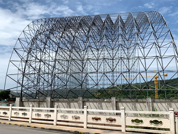 延安山寨矿储煤棚网架